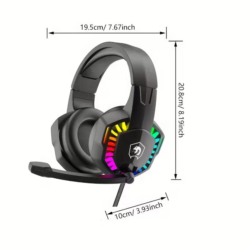 Wired Gaming Headset with RGB Lights and Noise Cancelling Mic – product image 4 | SeeMyMails Marketplace