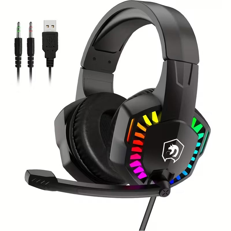 Wired Gaming Headset with RGB Lights and Noise Cancelling Mic | SeeMyMails Marketplace