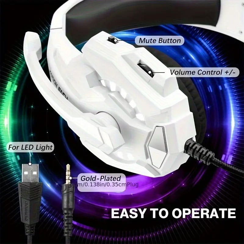 Gaming Headset with Mic LED for PS4 PS5 Xbox | SeeMyMails Marketplace
