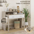 Table console avec plateau coulissant et 2 tiroirs, table de couloir avec rangement, 95l x 35P x 87H | SeeMyMails Marketplace