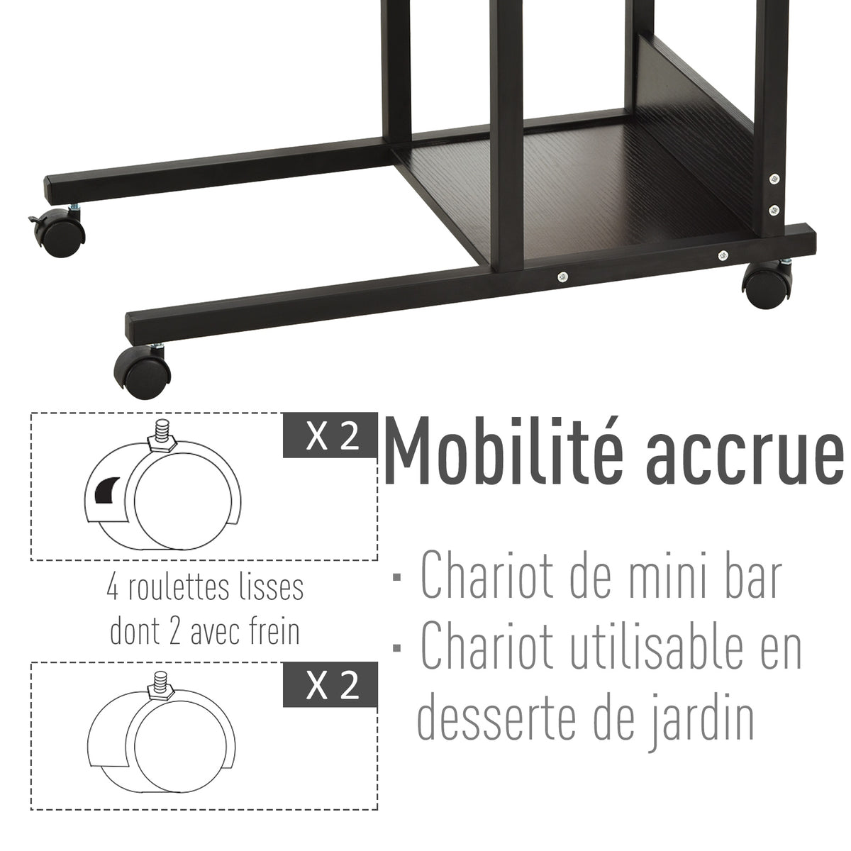 Table d'appoint Bout de canapé Table roulante Table de Lit pour Ordinateur Portable Hauteur réglable – product view 4 | SeeMyMails Marketplace