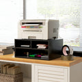 Organiseur bureau aspect noir avec 3 compartiments fournitures support d'imprimante 47 x 40 x 22,5 c | SeeMyMails Marketplace