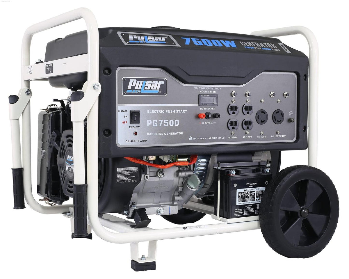 Pulsar 7500W Gas Powered Portable Generator with Electric Start and 240V Output | SeeMyMails Marketplace