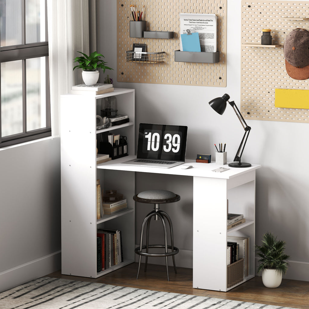 Bureau informatique, bureau avec rangement, 6 compartments ouverts, table d'ordinateur pour chambre, – product view 2 | SeeMyMails Marketplace