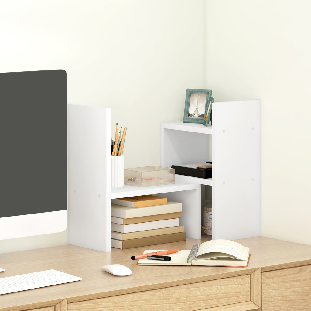 Étagère de bureau modulable, organisateur de bureau multifonctionnel, 2 pièces, MDF, blanc – product view 8 | SeeMyMails Marketplace