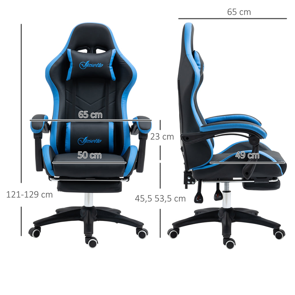 Chaise gaming fauteuil gaming ergonomique avec dossier inclinable à 135° et soutien lombaire, 65 x 6 – product view 4 | SeeMyMails Marketplace